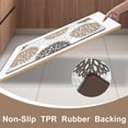 thumbnail image 5 of Kitchen Mats Set of 2 Cushioned Anti Fatigue Kitchen Rugs Waterproof Non Slip Kitchen Runner PVC Leather Memory Foam Dahlia Kitchen Floor Mat Comfort Standing Mat, 17.3''''x 28''''+17.3'''' x 47'''', 5 of 6