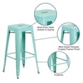 thumbnail image 6 of Home Square 30" Metal Backless Bar Stool in Mint Green - Set of 2, 6 of 10