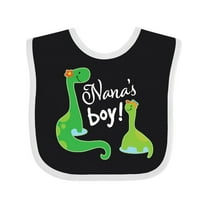 Inktastic Nanas Boy Grandson Dinosaur Boys Baby Bib