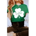 thumbnail image 4 of Lucky Clover White Shamrock Graphic Tee T-Shirt, 4 of 7