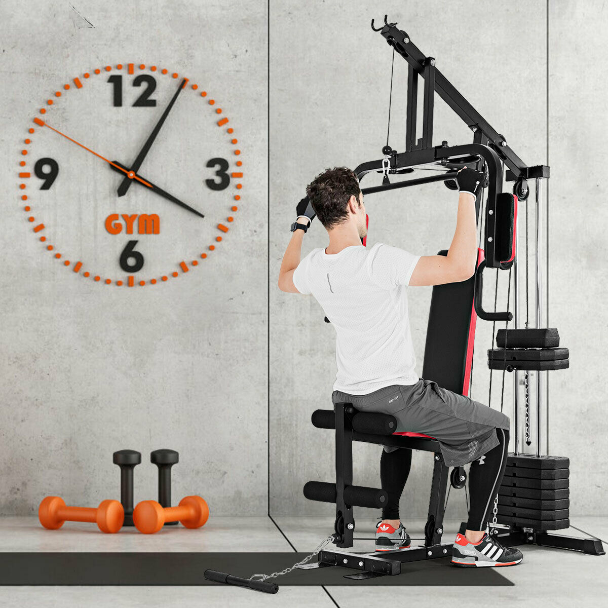 Costway Multifunction Cross Trainer Workout Machine Strength Training Fitness Exercise - image 3 of 9