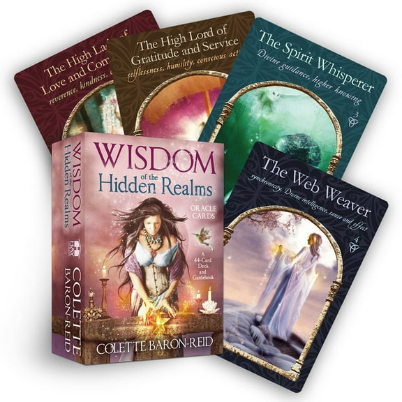 Wisdom of the Hidden Realms Oracle Cards: A 44-Card Deck and Guidebook for Spiritual Guidance, Peace, Happiness, and Pro, (Paperback)