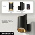 thumbnail image 3 of 2 Pack Black & Copper Cylinder Night Light with Sliding Dimmer, 3 of 6