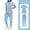 Light Blue, variant on Womens Scrubs Set Medical Uniforms – Short Sleeve V-Neck Top & Jogger Pants with Pockets for Nurse, Doctor, Healthcare Workers