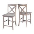 thumbnail image 2 of Pemberly Row Cosmo 24" Tabouret de Comptoir en Gris Vieilli, 2 of 2