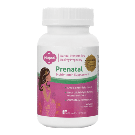 PeaPod Prenatal Multivitamins: 2-Month Supply, Once-Daily Easy to Swallow Tablet, Nothing