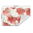 thumbnail image 3 of YFYANG Washable Heat-Resistant Placemats, 70% PVC/30% Polyester, Red Flower Oil Painting Pattern Kitchen Table Mat, 12" x 18" 4 Piece, 3 of 6