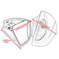 thumbnail image 2 of ALLTIMES Rétroviseur avec Fonction Clignotants pour BMW pour R1100RT pour R1100RTP pour R1150RT, Boîtier Bleu Clair, 2 of 8