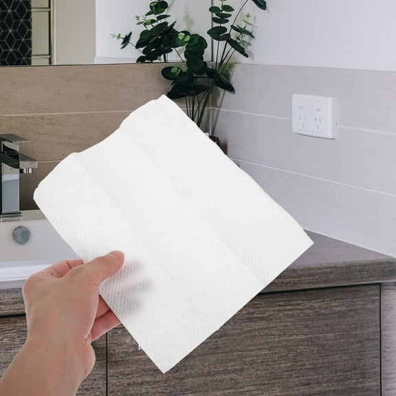 ELAYARD Disposable White Hand Towels Pure Wood Pulp for Commercial Bathrooms 180Pcs