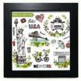 thumbnail image 1 of sp liberty new york Amérique graffiti Noir Cadre Carré Photo Mur Table, 1 of 3
