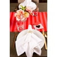 thumbnail image 5 of Contemporary Home Living Embroidered Love Striped Valentine's Day Cotton Table Runner - 72" - Red, 5 of 7