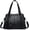 Black, variant on NCY Women Purse and Handbags Fashion Tote PU Stiching Top Handle Satchel Shoulder Bag