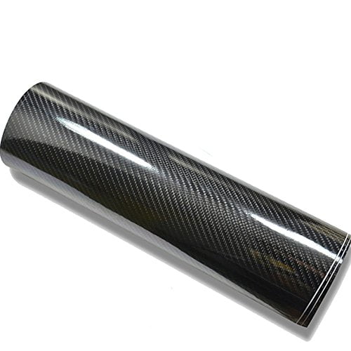 DIYAH 5D High Gloss Black Carbon Fiber Vinyl Bubble Free Air Release Car Wrap Film Automotive DIY Decals (9 FT X 5 FT)