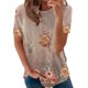 thumbnail image 1 of Blusa Camisas Blusa con estampado floral en 3D Camisas Estilo étnico Mujer Ropa diaria (Caqui L) Ygjytge para Mujer Caqui T L, 1 of 9