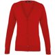 thumbnail image 1 of Premier - Chaqueta de punto con cuello en V abotonada para mujer (Rojo), 1 of 1