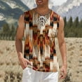 thumbnail image 2 of Summer Men Tank Top Sleeveless 3D Retro Vest Running Workout Tee, 2 of 4
