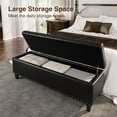 thumbnail image 2 of Veanerwood Storage Bench, 51-Inch Large Storage Ottoman, 30 Gallons, Modern Faux Leather Ottoman with Storage, Rectangle Storage Ottoman Bench for Bedroom, Living Room, Entryway, Hallway, 2 of 9