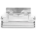 thumbnail image 1 of Punch-Free Shelf Easy to Install Storage Stand Multifunctional Bathroom Storage Rack Hangable Wall-Mounted Drain Holder Elegant, 1 of 9