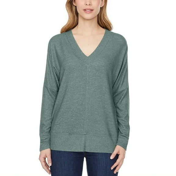 Buffalo David Bitton Women's Super Soft V-Neck Cozy Top XXL Sage