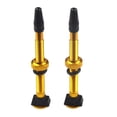 thumbnail image 1 of Vástago de válvula de aleación sin cámara, 1 par, válvulas de bicicleta de montaña Presta de 60mm dorado Zulema Válvula Tubeless Bike, 1 of 7