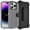 Gray+White, variant on For iPhone 15/14/13/12 Pro Max /Plus Shockproof Defender Armor Case W/Belt Clip