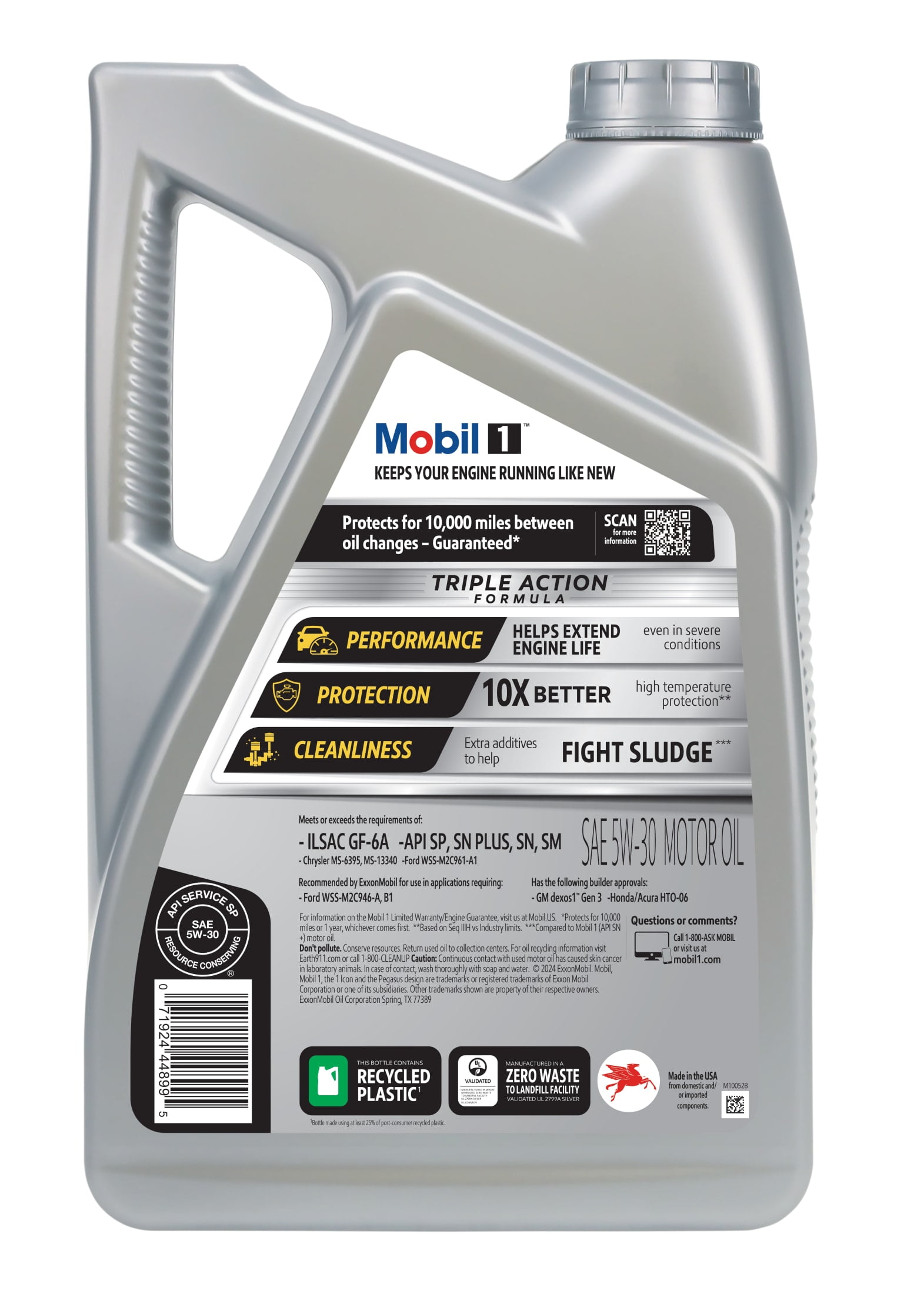 Mobil 1 Advanced Full Synthetic 5W-30 Motor Oil, 5 Quart