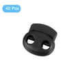 thumbnail image 3 of Uxcell 40Pack 5mm Plastic Cord Locks Double Hole Spring Toggle Stopper, Black, 3 of 7