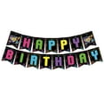 thumbnail image 3 of Juego de vajilla desechable para fiesta de cumpleaños de los años 80, platos, vasos, servilletas, mantel, pancarta decorativa para fiesta de cumpleaños, 3 of 5