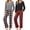 Black Red Plaid/Light Grey Plaid, variant on Womens 2 Pack Pajama Sets Long Sleeve Leopard Top with Pants Pjs Black Sleepwear Soft Lounge Sets