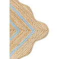 thumbnail image 3 of QUINCH Wave Edge Handwoven Area Rug Natural Fiber Farmhouse Boho Jute Rug, 3 of 4