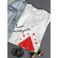 thumbnail image 3 of Buon Ferragosto Juicy Watermelon T-Shirt Women -Image by Shutterstock, Female Medium, 3 of 4