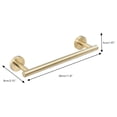 thumbnail image 3 of Cateissary Toallero de acero inoxidable a prueba de óxido engrosado 30 cm Barra individual Toallas de ducha Soporte de barra Montado en la pared Juegos de accesorios de baño oro, 3 of 6