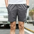 thumbnail image 4 of Outfmvch Joggers For Men Mens Shorts Men'S Summer Fashion Casual Midwaist Shorts Five-Point Pants Beach Pants Long Johns For Men Gray 3Xl, 4 of 8
