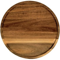 11.8 inch Round Wooden Tray, Decorative Serving Tray for Table Centerpiece, Small Candle Tray, Appetizer Charcuterie Board
