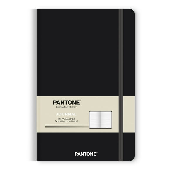 Pantone OFFICIAL Black | 5.25x8.25" Lined Compact Journal | Non-Dated | BrownTrout