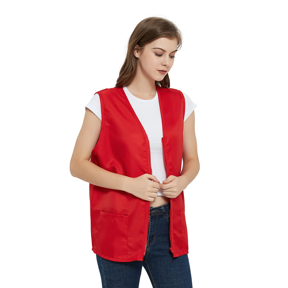 TOPTIE Adult Mesh Volunteer Vest Activity Team Supermarket Vest with Pocket 5 Packs 