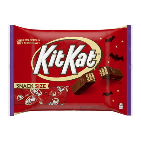 KIT KAT®, Halloween Candy, Snack Size Milk Chocolate Wafer Bars, 10.78 oz, Bag