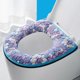thumbnail image 2 of Nvzi Funda de asiento de inodoro para baño, cálida, agradable para la piel, lavable y reutilizable, disponible para las cuatro estaciones, 2 unidades (azul x 2), 2 of 5