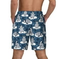 thumbnail image 4 of Balery Snow Penguin Mens Swim Trunks Swim Shorts for Men Quick Dry Inseam Beach Shorts with Compression Liner Pocket-, 4 of 9