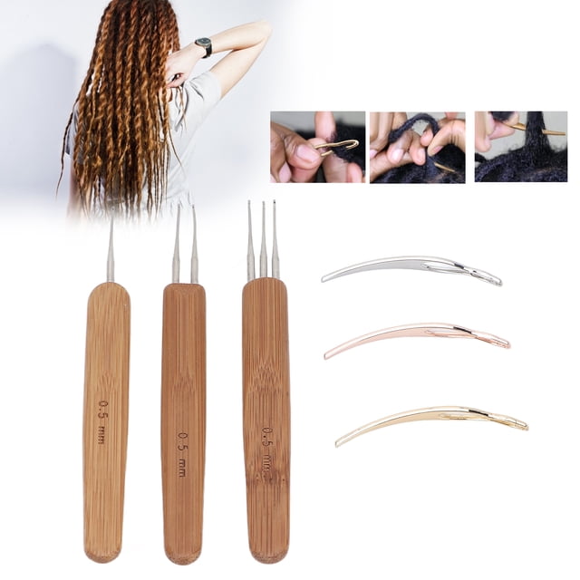 Gancho De Ganchillo Para Tejer El Cabello, aleación Firme, Profesional, Ergonómico, Aguja De Ganchillo Para Rastas, Resistente Al Desgaste, Portátil Para Hombres Y Mujeres Para