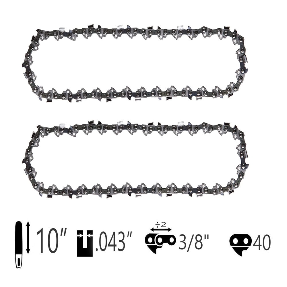 2PCS 10" Pole Saw Chain for Worx WG323 WG322.9 WG323 WG323.9 20V 10