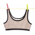 thumbnail image 2 of Alyce Ives Intimates Girls Cami Cotton Training Bras, Contrasting Trim 2, M, 12 Pack, 2 of 7