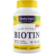 Healthy Origins Biotin 5000 mcg Vegetarian Capsules, 150 Ct