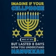 thumbnail image 6 of Wild Bobby Hanukkah Imagine If Your Phone Battery was Low but Lasted 8 Days Women Racerback Tank Top, Navy, X-Large, 6 of 6