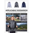 thumbnail image 6 of CAMEL Women's Athletic Jakcet Coats Lightweight Waterproof Fashion Outerwear Jackets  Outdoor Casual Sportswear Black, 6 of 11