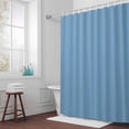 thumbnail image 5 of Sky Blue Fabric Shower Curtain Solid Color Washable Shower Curtains for Bathroom, Waterproof Bath Curtain with Hooks Home Decor 36x72in, 5 of 8