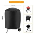 thumbnail image 6 of MTFun Kettle BBQ Grill Cover Barbecue Grill Cover for Weber Charcoal Kettle Heavy Duty Waterproof Smoker Cover Round Grill Covers Dome Gas Outdoor Electric Grill Cover for Char-Broil, 6 of 8