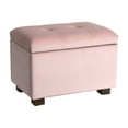 thumbnail image 1 of CorLiving Asha Small Velvet Tufted Upholstered Rectangular Indoor Ottoman with Storage, 1 of 9