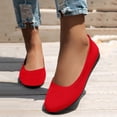 thumbnail image 2 of WZEIIOT Womens Knit Ballet Flats Round Toe Slip On Comfortable Walking Shoes Casual Summer Daily, 2 of 9