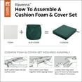 thumbnail image 4 of Classic Accessories Ravenna® Square Patio Seat Cushion Slip Cover & Foam - Durable Outdoor Cushion, Mallard Green, 21"W x 21"D x 3"Thick, 4 of 21